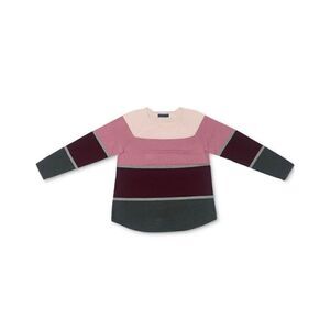 Karen Scott Plus Size Thea Colorblocked Cotton Sweater Blush Combo 0X